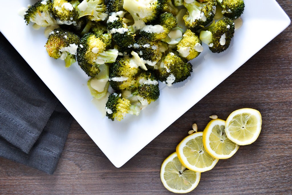Roasted Broccoli with Lemon and Tahini sauce | epochwellbeing.com