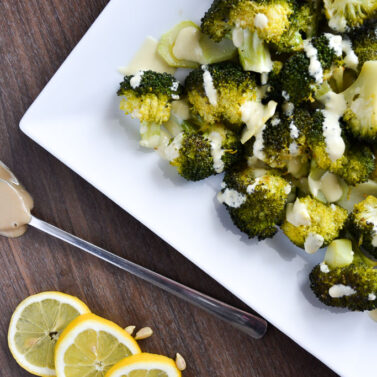 Roasted Broccoli with Lemon and Tahini sauce | epochwellbeing.com
